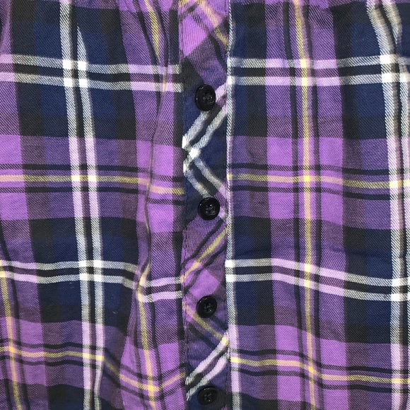 Purple Plaid Mini Skirt - Picture 3 of 5